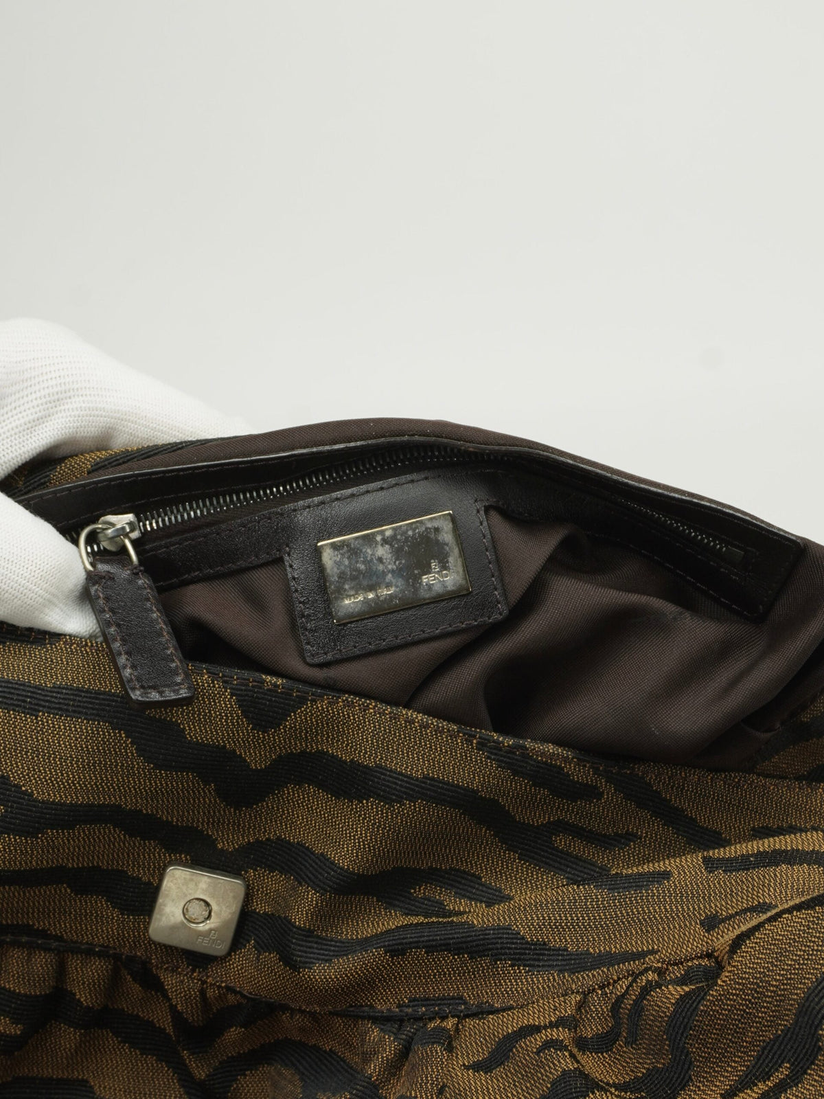FENDI TIGER STRIPE SHOULDER BAG