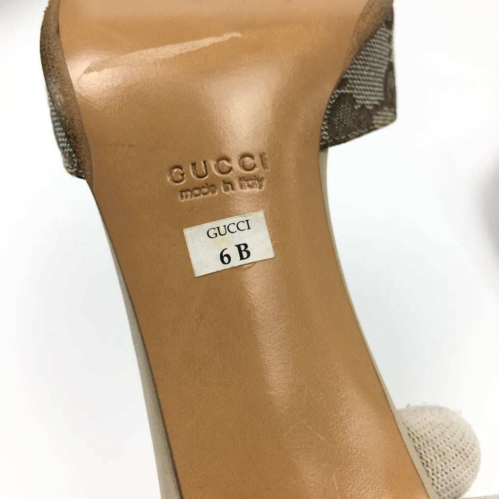 GUCCI MONOGRAM MULE HEELS
