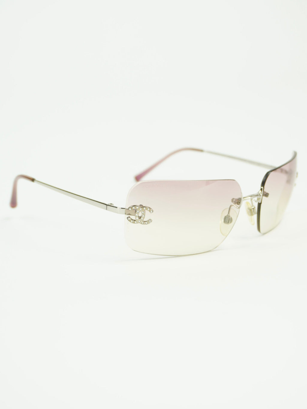 CHANEL RIMLESS RHINESTONE SUNGLASSES