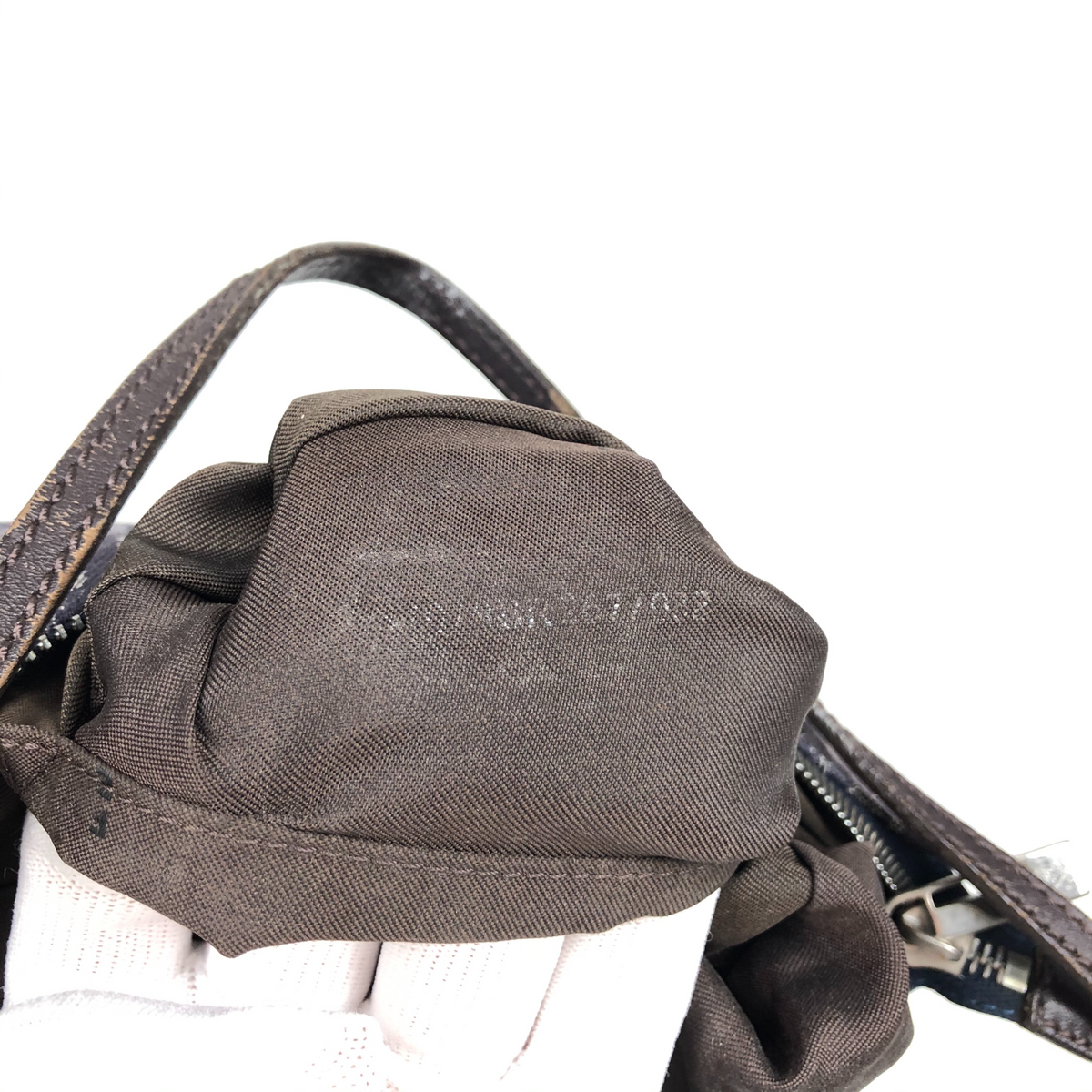 FENDI ZUCCA DENIM SHOULDER BAG