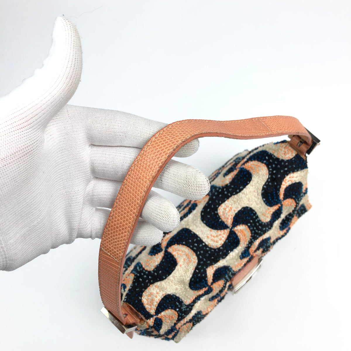 FENDI BEADED SWIRL MAMA BAGUETTE BAG