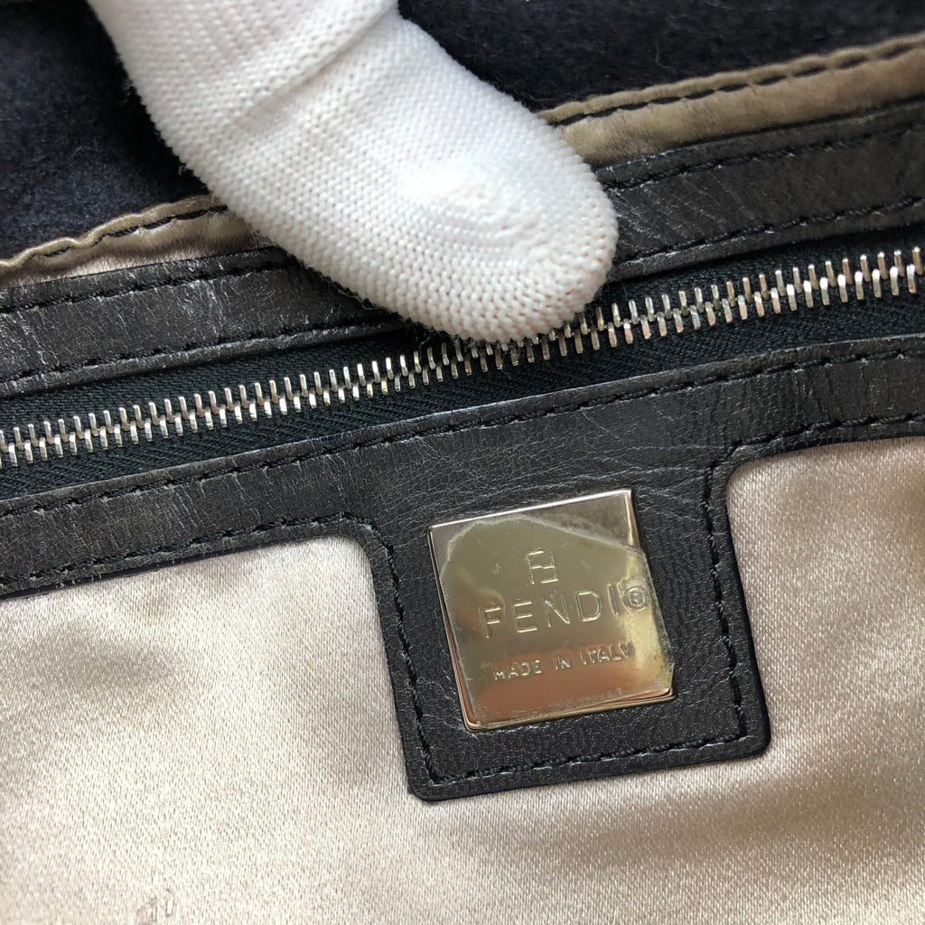 FENDI BAGUETTE WITH CALF HAIR AND BEADED DETAILING