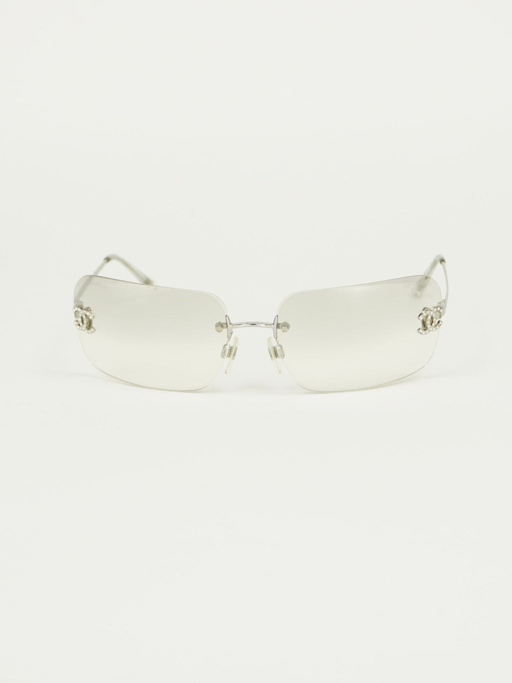 CHANEL RIMLESS RHINESTONE SUNGLASSES