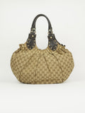 GUCCI MONOGRAM STUDDED PELHAM BAG