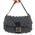 FENDI CASHMERE WOOL BAGUETTE SHOULDER BAG
