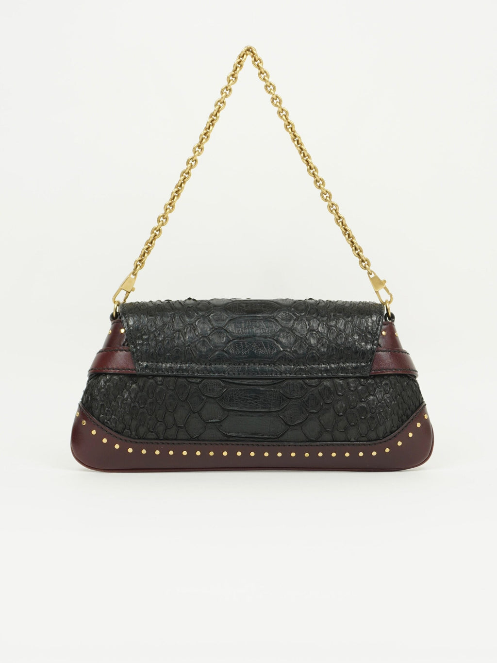 GUCCI TOM FORD HORSEBIT PYTHON CHAIN BAG