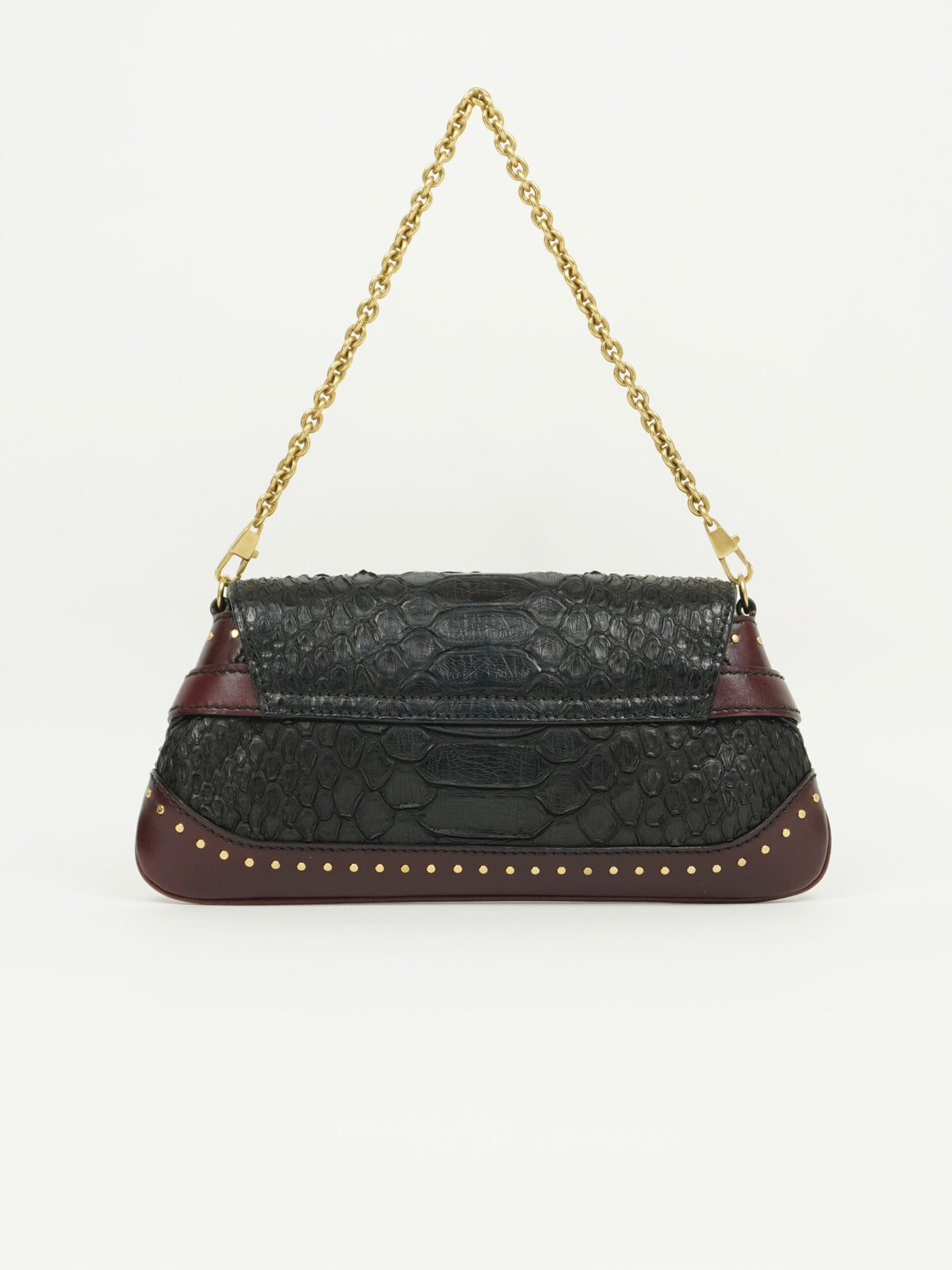 GUCCI TOM FORD HORSEBIT PYTHON CHAIN BAG