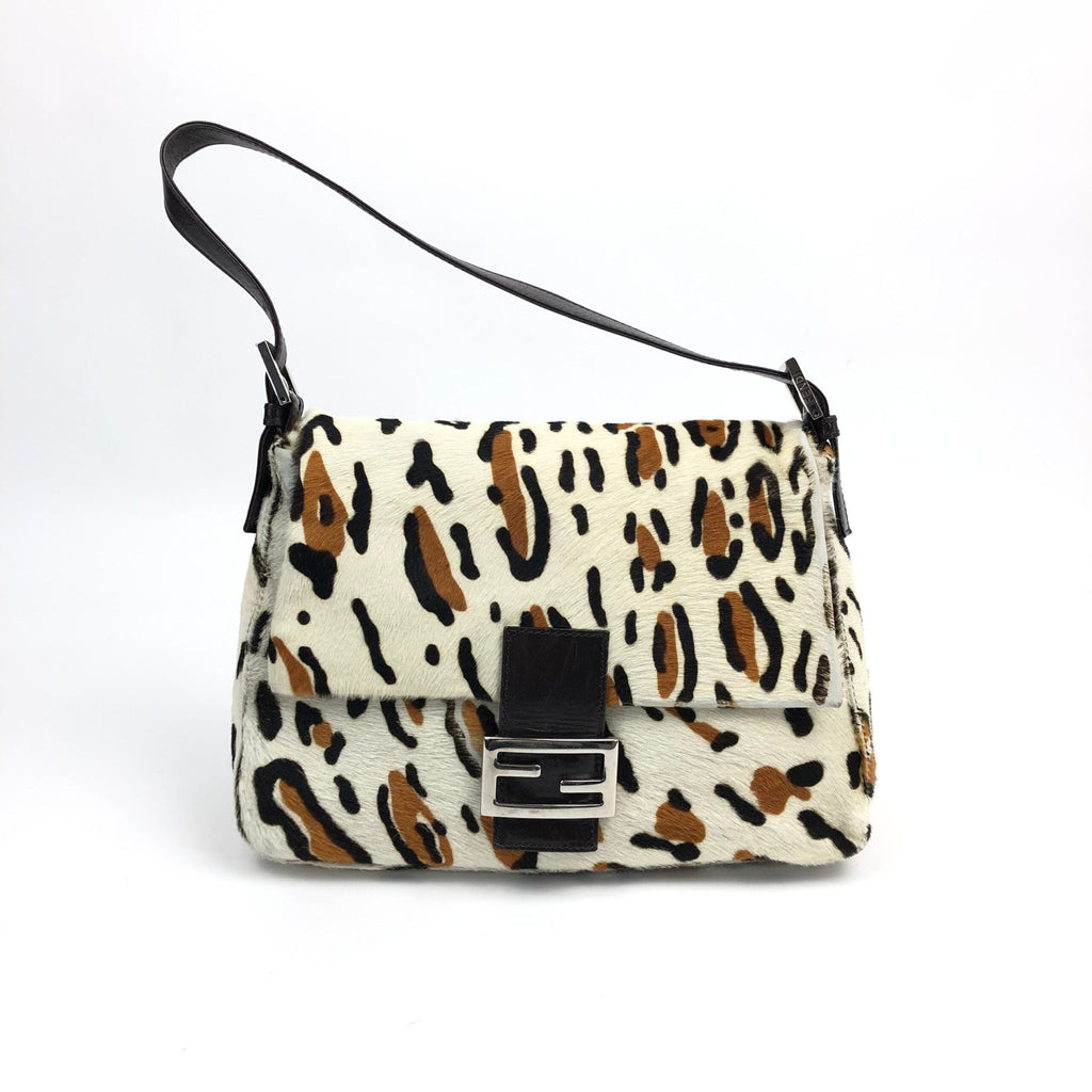 FENDI CALF HAIR MAMA BAGUETTE BAG