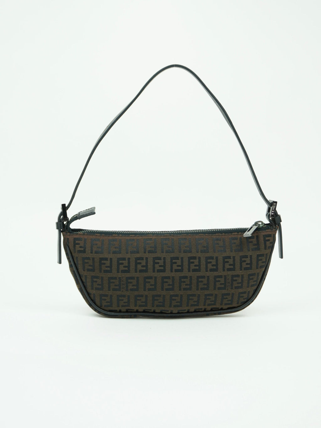 FENDI ZUCCA CRESCENT SHOULDER BAG