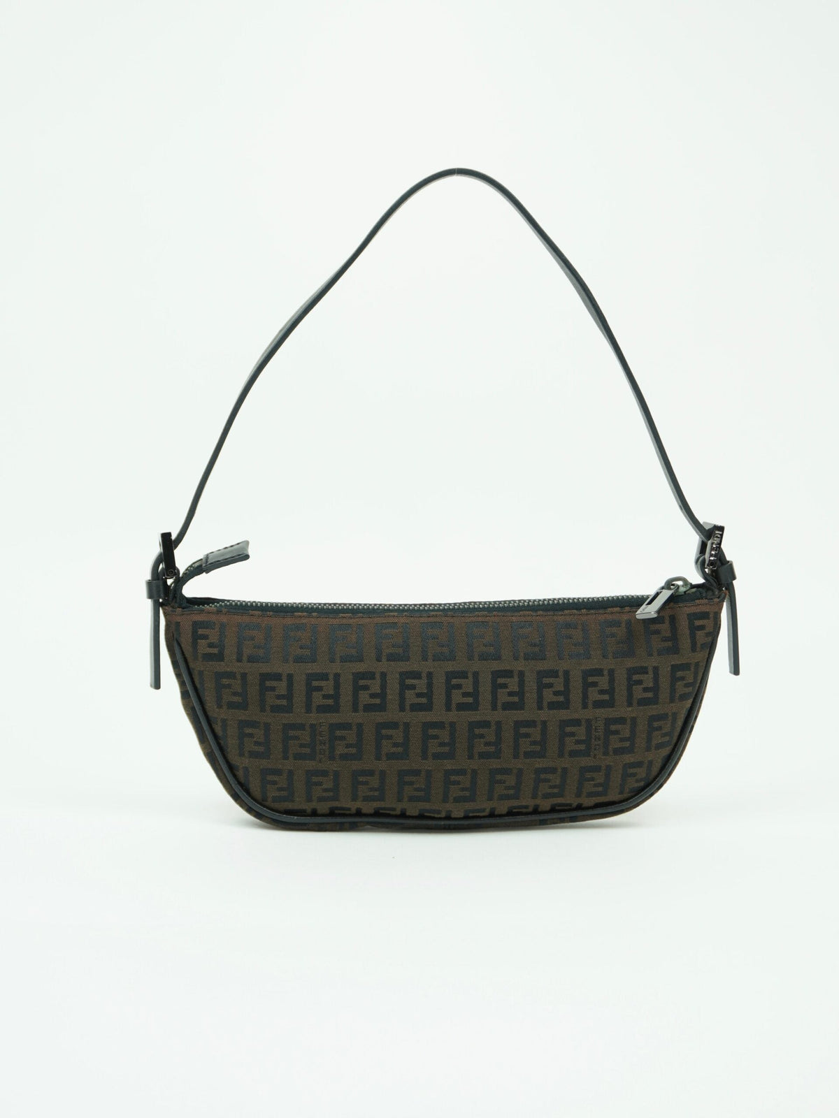 FENDI ZUCCA CRESCENT SHOULDER BAG