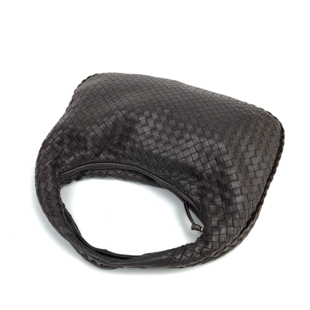 BOTTEGA VENETA BROWN INTRECCIATO SHOULDER BAG