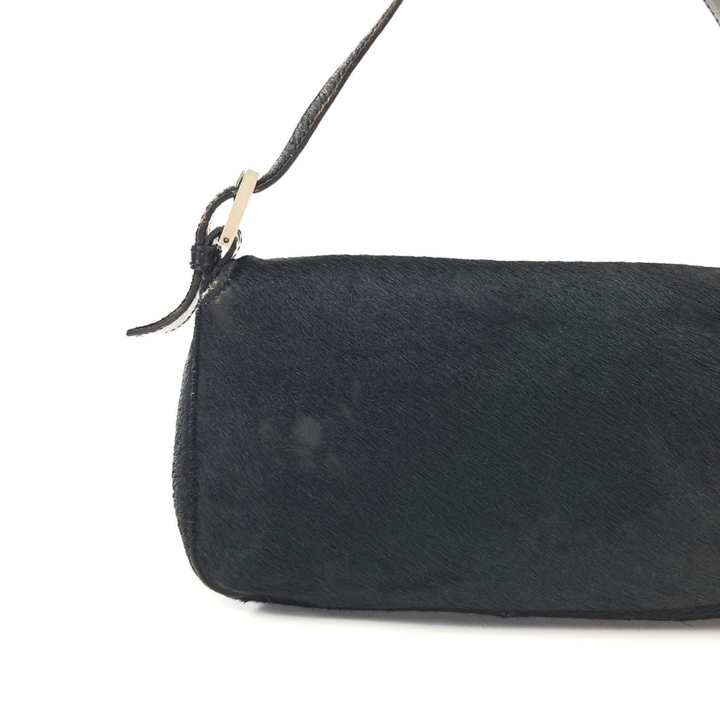 FENDI CALF HAIR BAGUETTE BAG