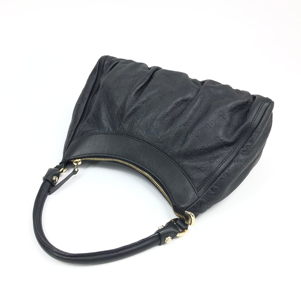 GUCCI MONOGRAM ABBEY LEATHER SHOULDER BAG