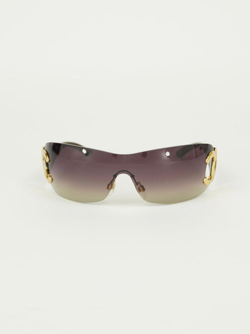 CHANEL RIMLESS CC LOGO SUNGLASSES