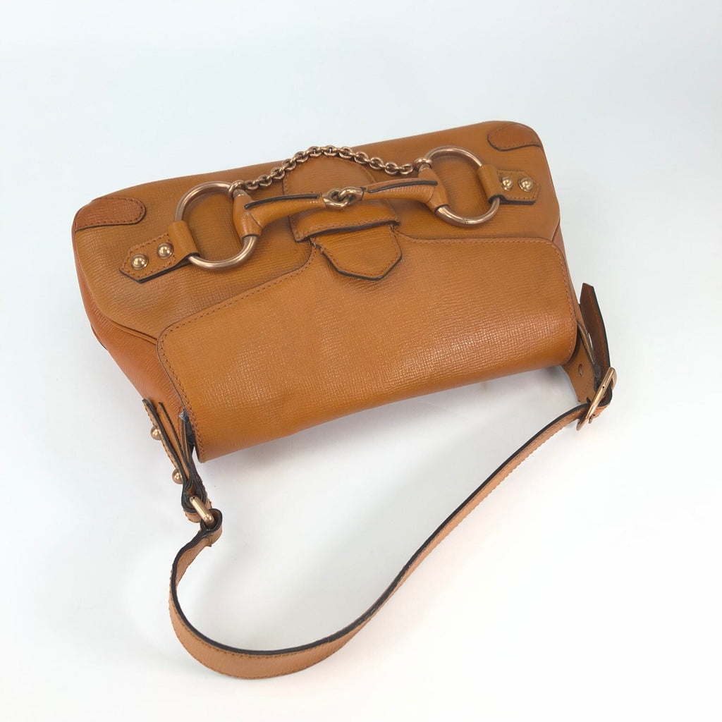 GUCCI HORSEBIT CHAIN LEATHER SHOULDER BAG