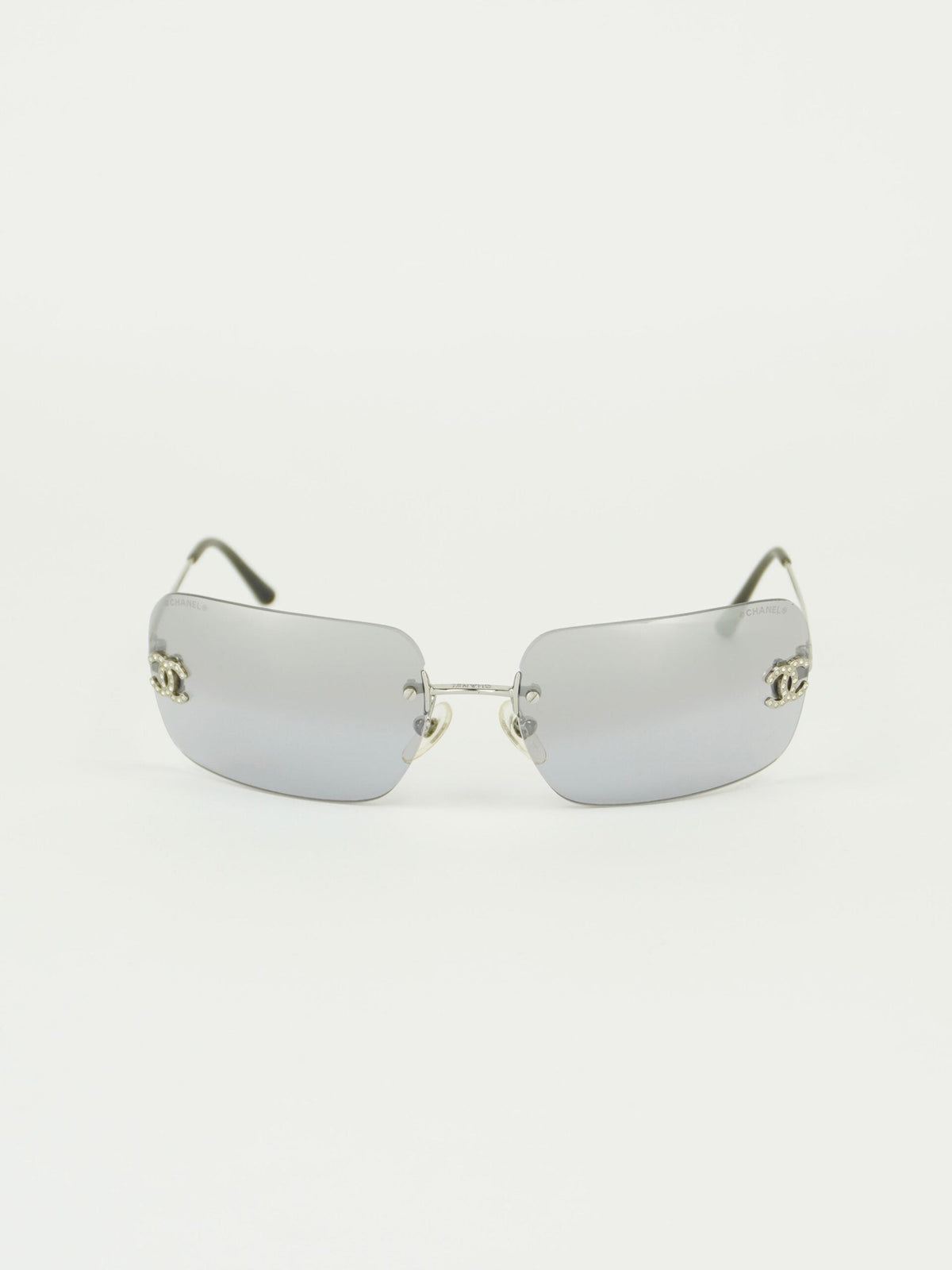 CHANEL RIMLESS RHINESTONE SUNGLASSES