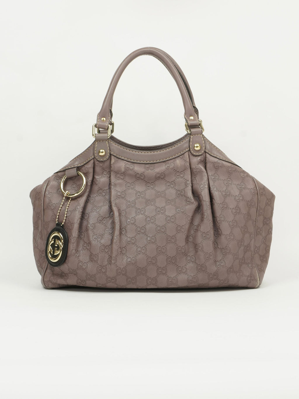GUCCI MONOGRAM LEATHER SUKEY BAG