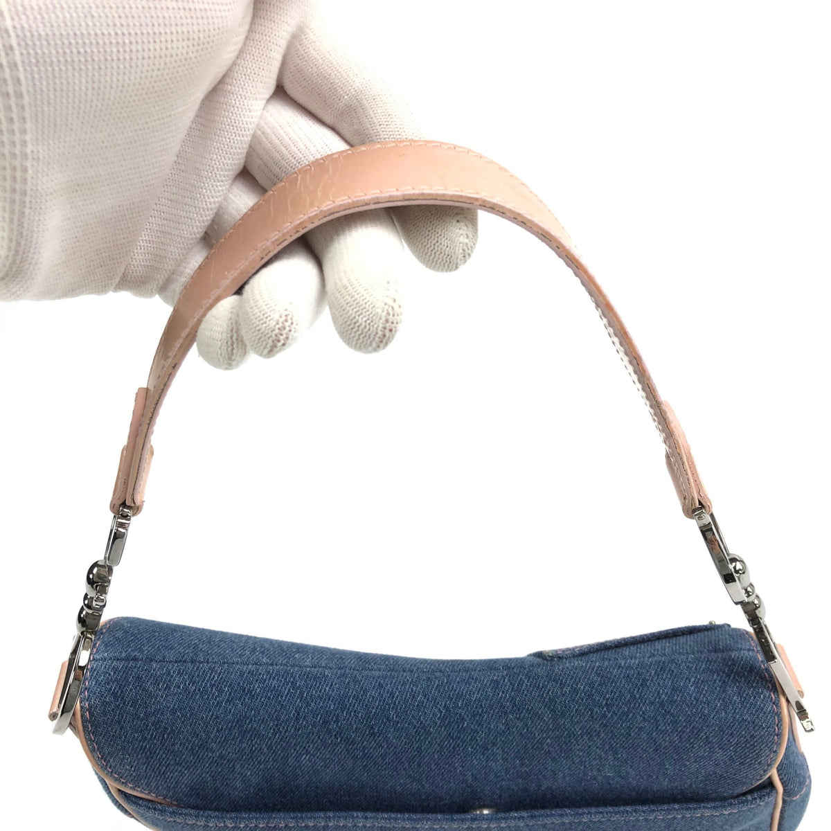 CHRISTIAN DIOR DENIM SADDLE BAG