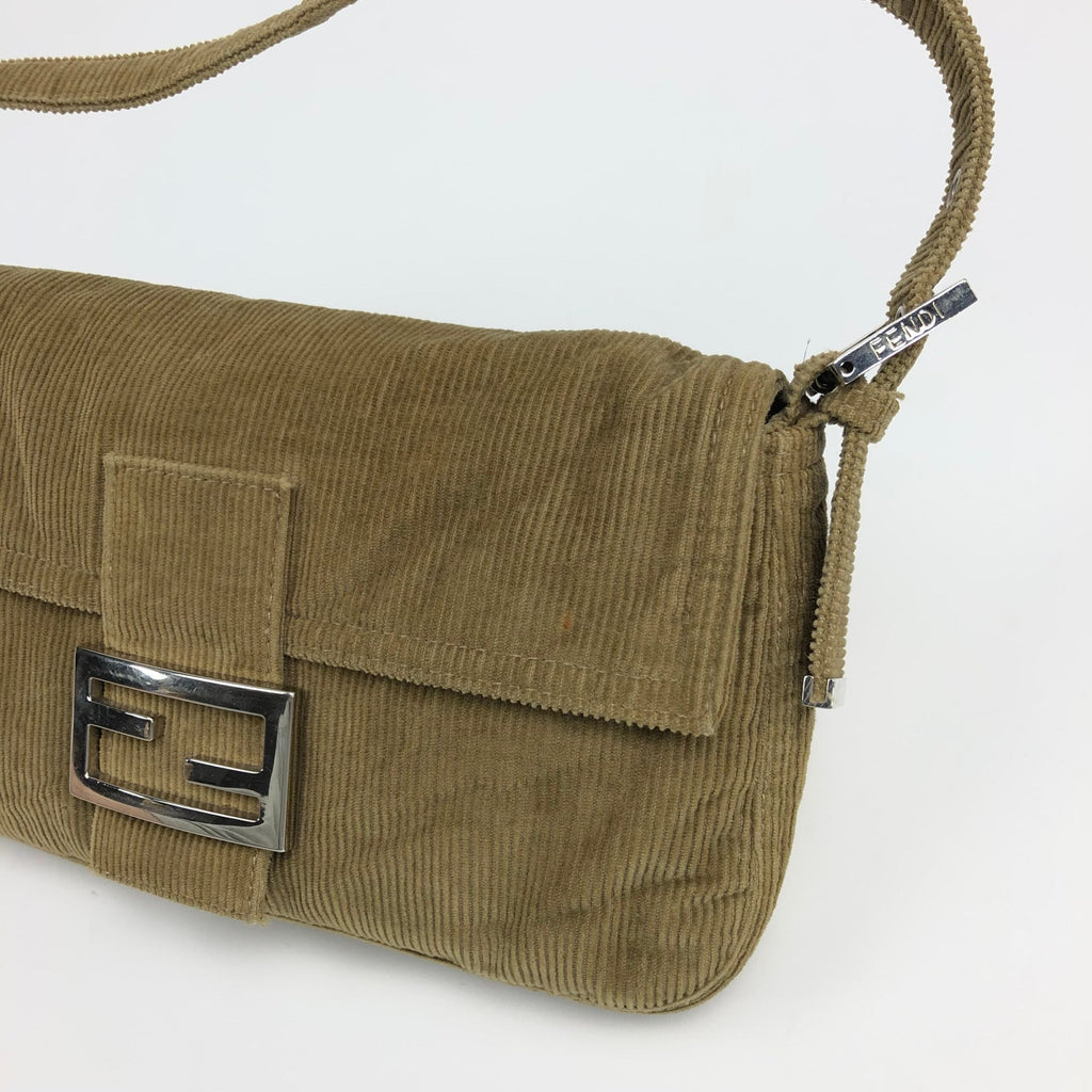 FENDI CORDUROY BAGUETTE BAG