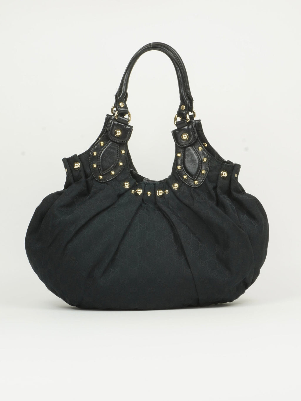 GUCCI MONOGRAM STUDDED PELHAM BAG