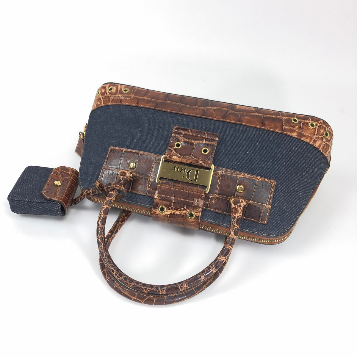 CHRISTIAN DIOR STREET CHIC CROCODILE DENIM BAG