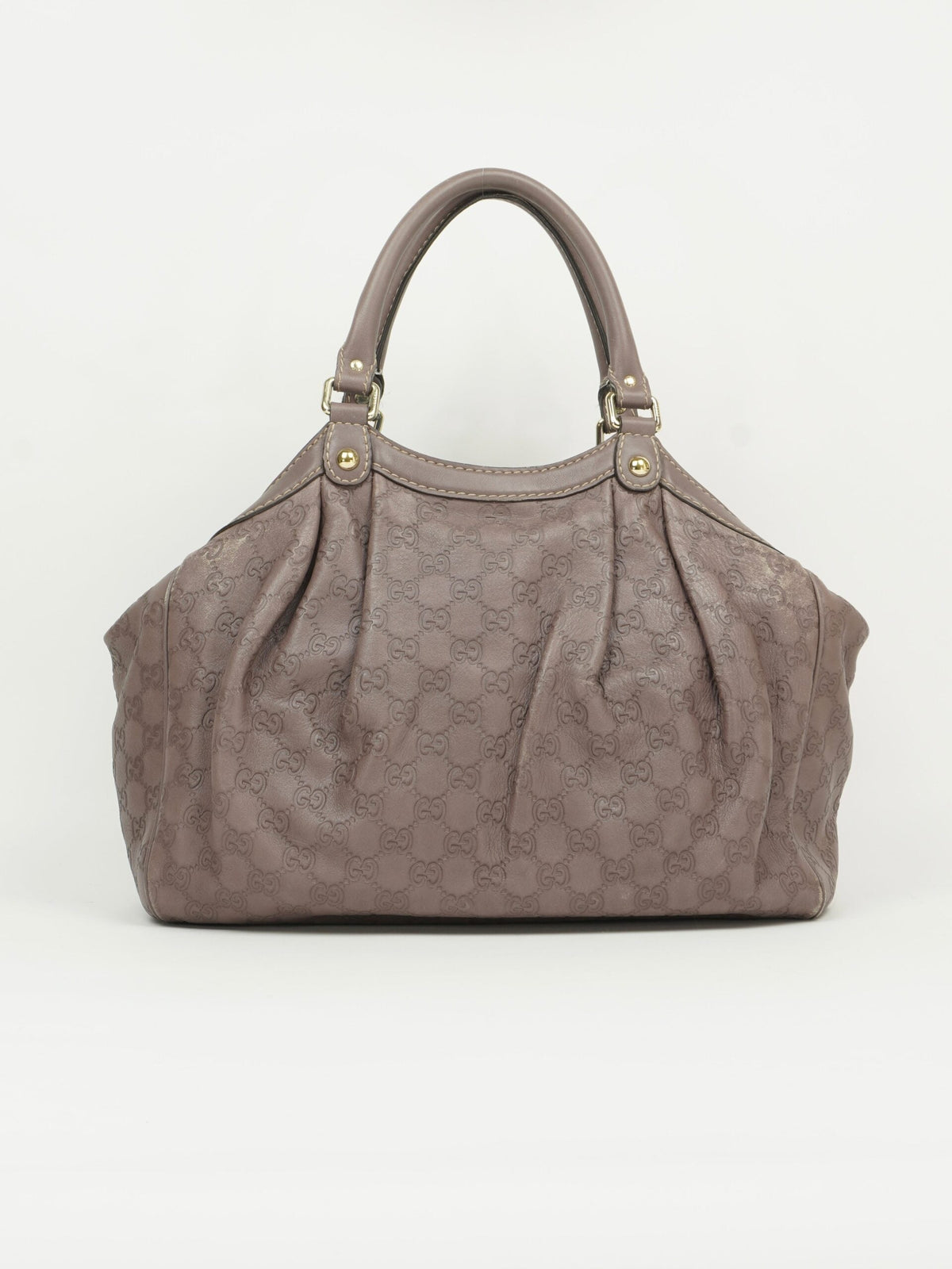 GUCCI MONOGRAM LEATHER SUKEY BAG