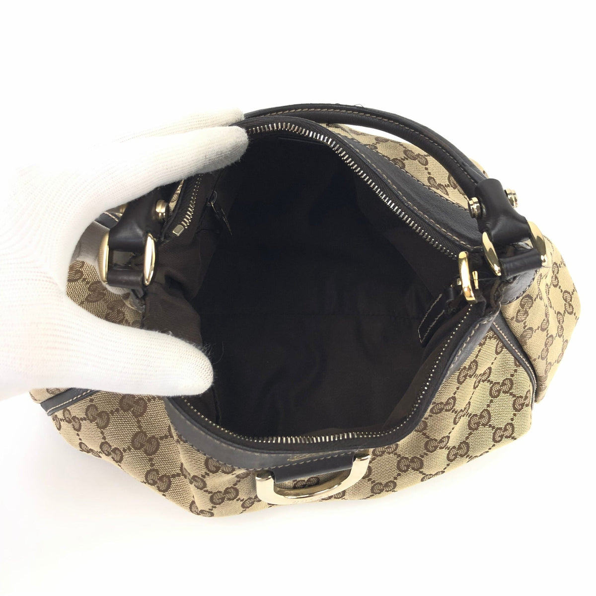 GUCCI ABBEY MONOGRAM SHOULDER BAG