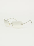 CHANEL RIMLESS RHINESTONE SUNGLASSES