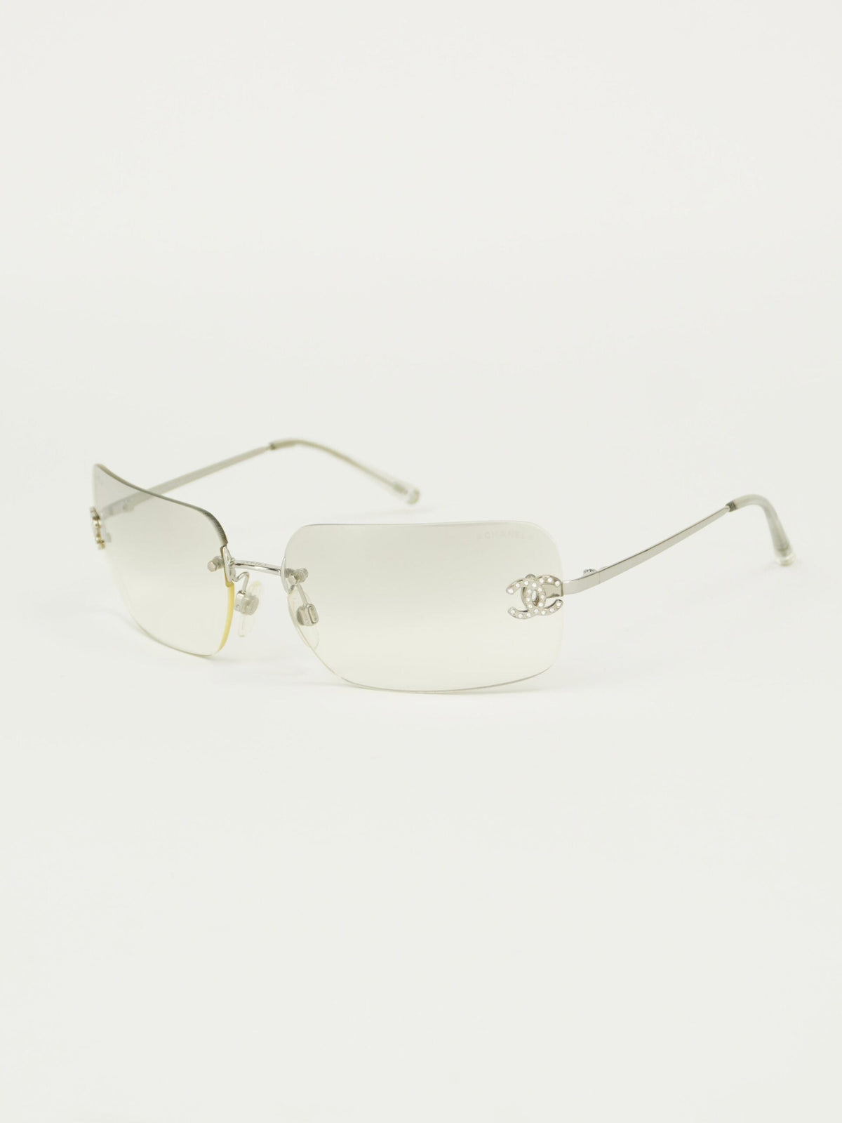 CHANEL RIMLESS RHINESTONE SUNGLASSES