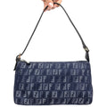 FENDI ZUCCA DENIM SHOULDER BAG
