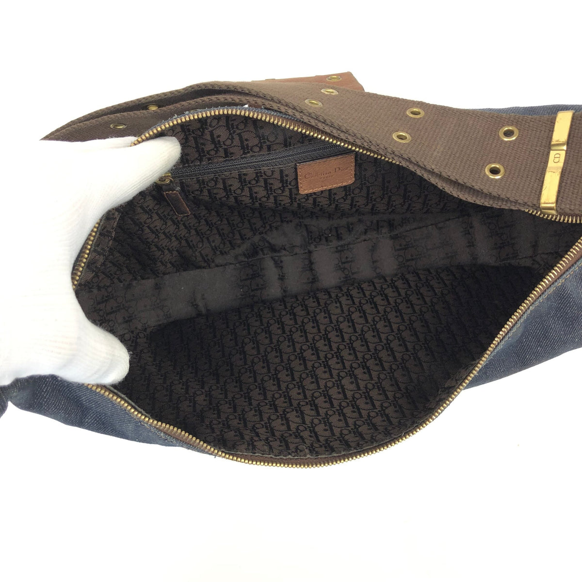 CHRISTIAN DIOR CRESCENT SHOULDER/CROSSBODY BAG
