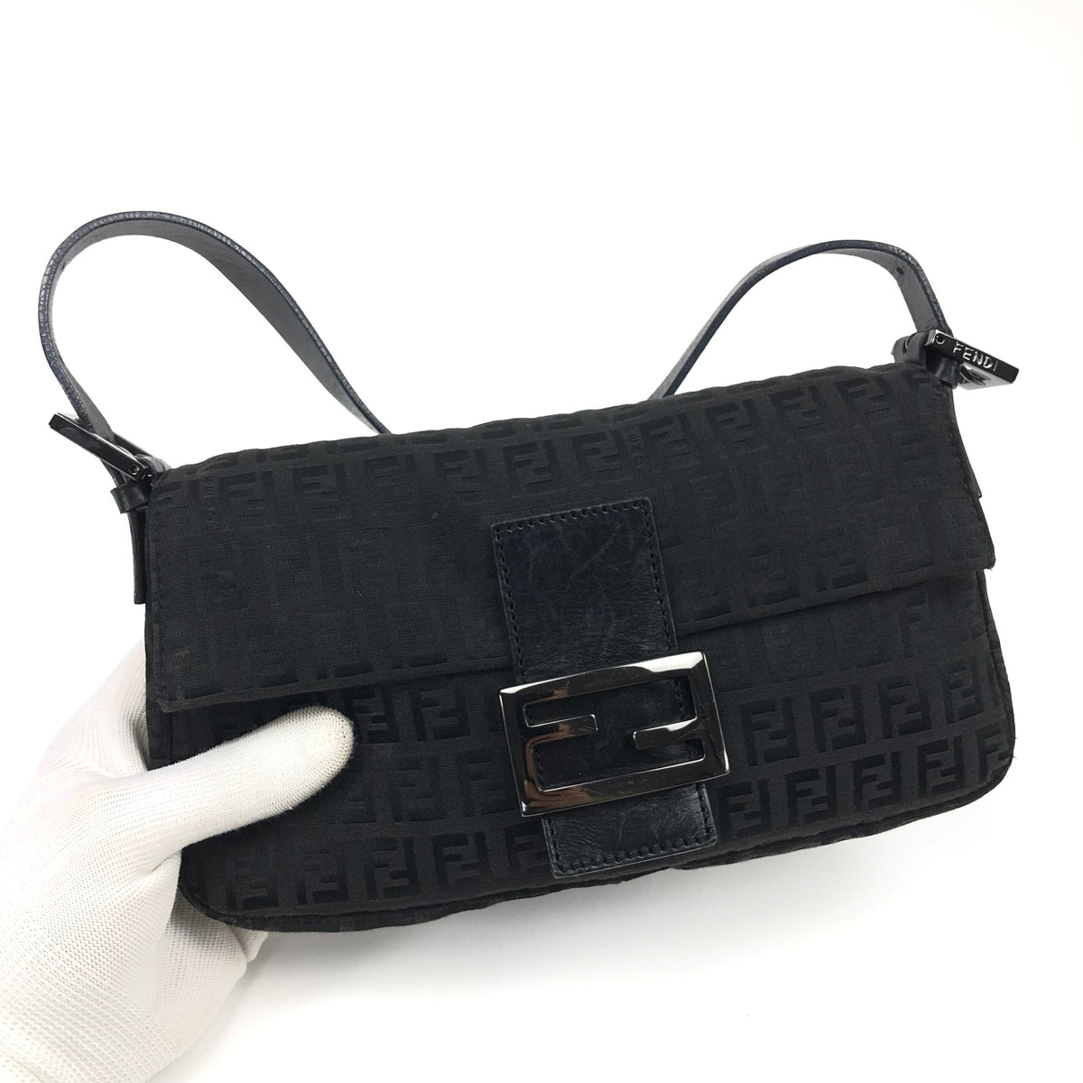 FENDI ZUCCA BAGUETTE SHOULDER BAG