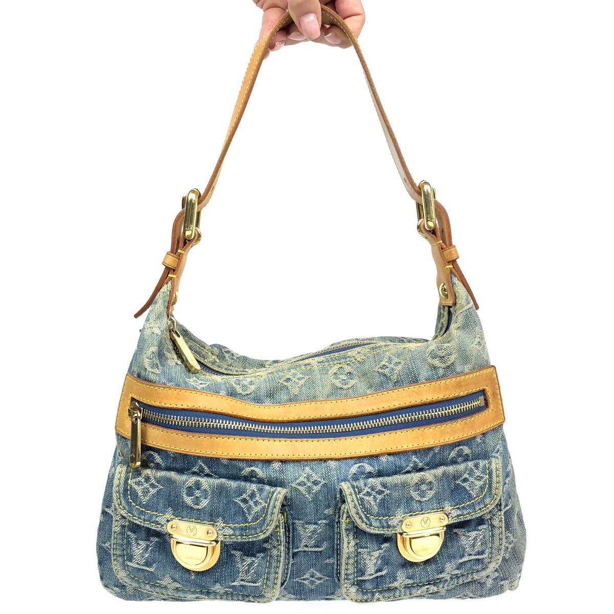 LOUIS VUITTON BAGGY PM DENIM SHOULDER BAG