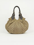 GUCCI MONOGRAM STUDDED PELHAM BAG