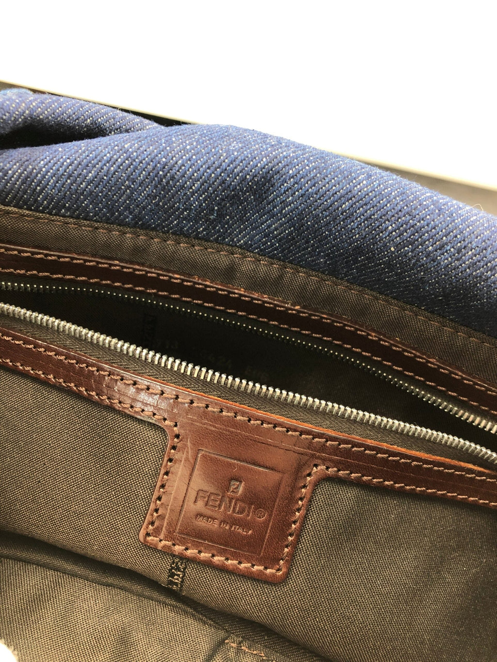 FENDI DENIM BAGUETTE BAG