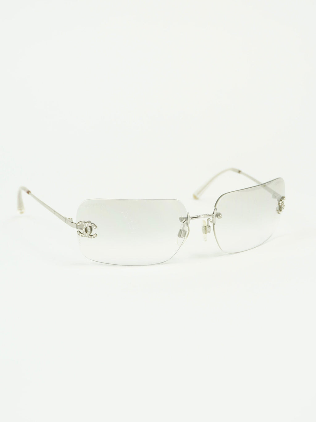 CHANEL RIMLESS RHINESTONE SUNGLASSES