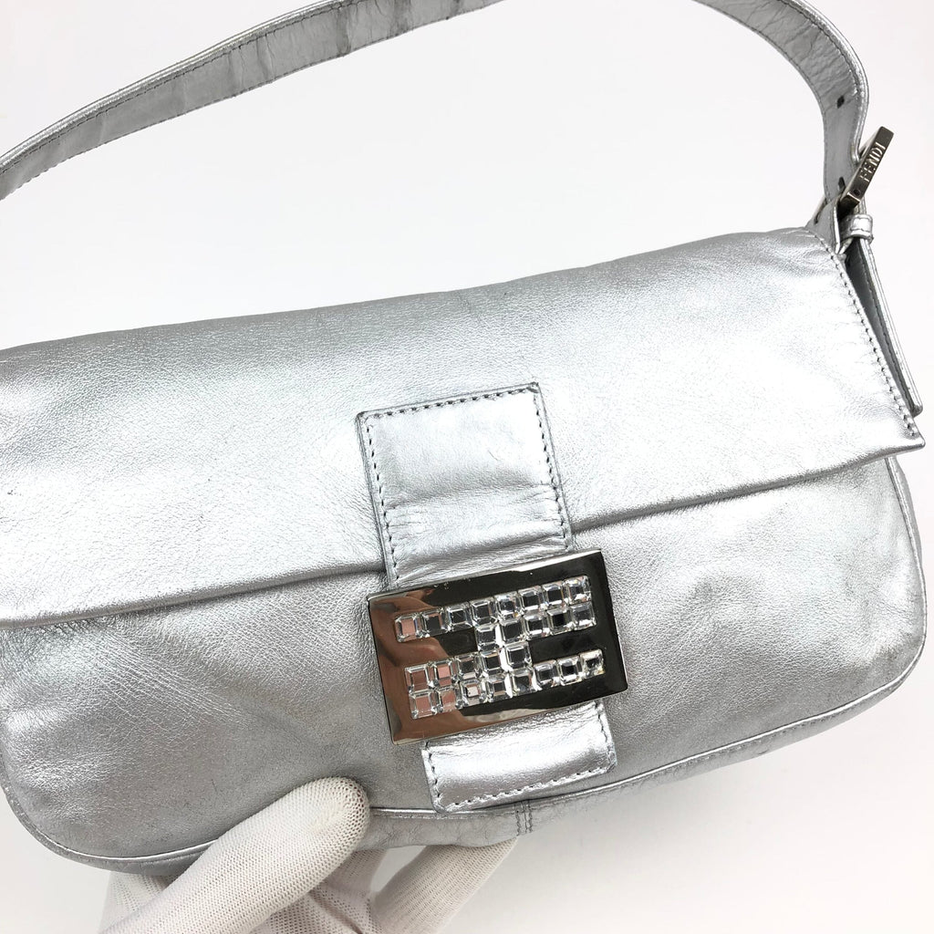 FENDI SILVER BAGUETTE BAG