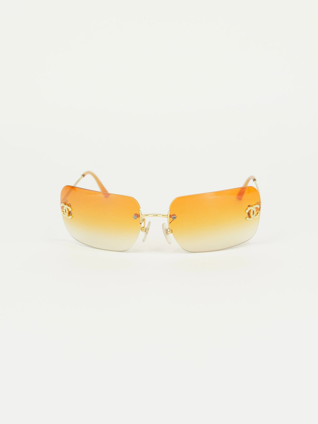 CHANEL RIMLESS RHINESTONE SUNGLASSES