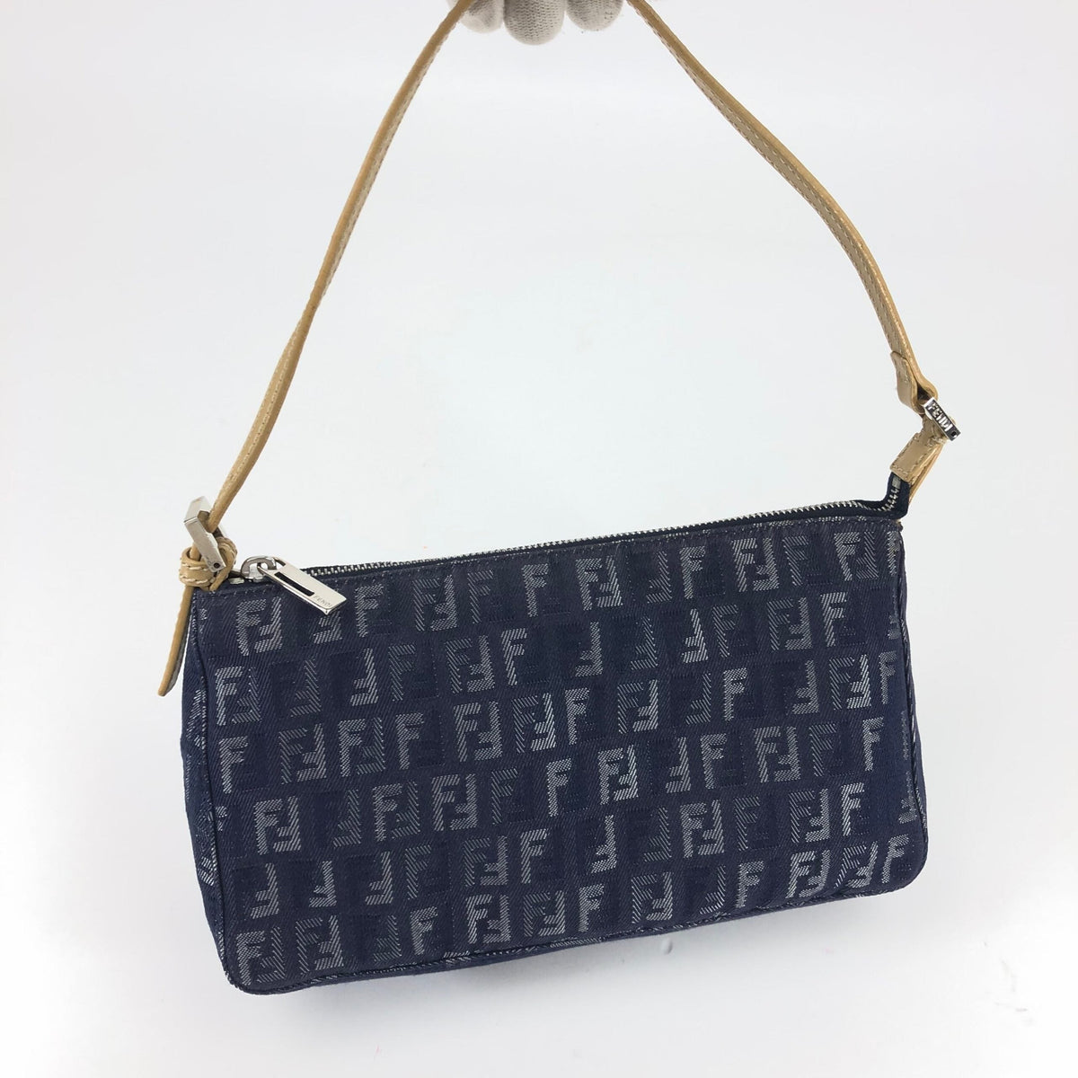 FENDI DENIM ZUCCA SHOULDER BAG