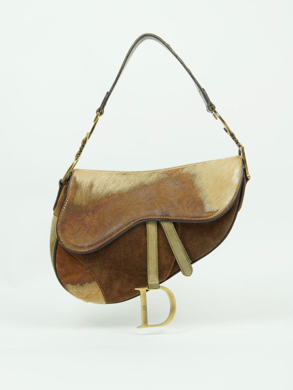 CHRISTIAN DIOR PONY HAIR SADDLE BAG