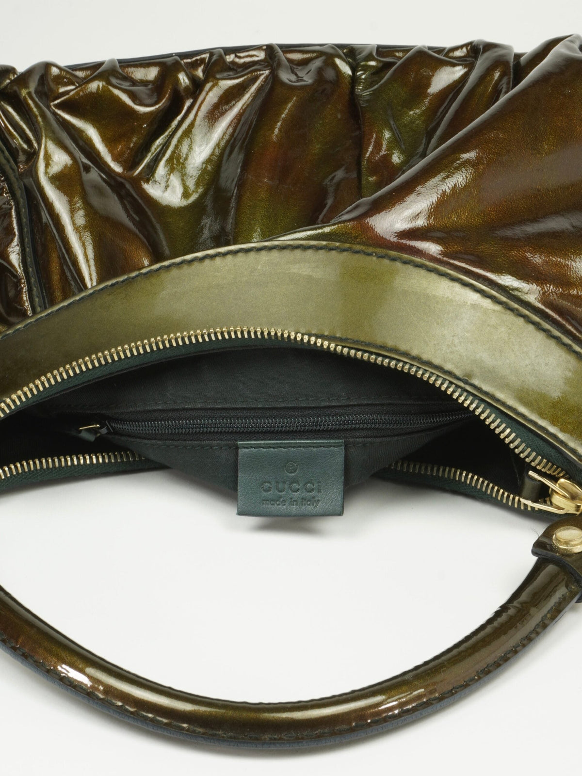 GUCCI PATENT LEATHER ABBEY BAG
