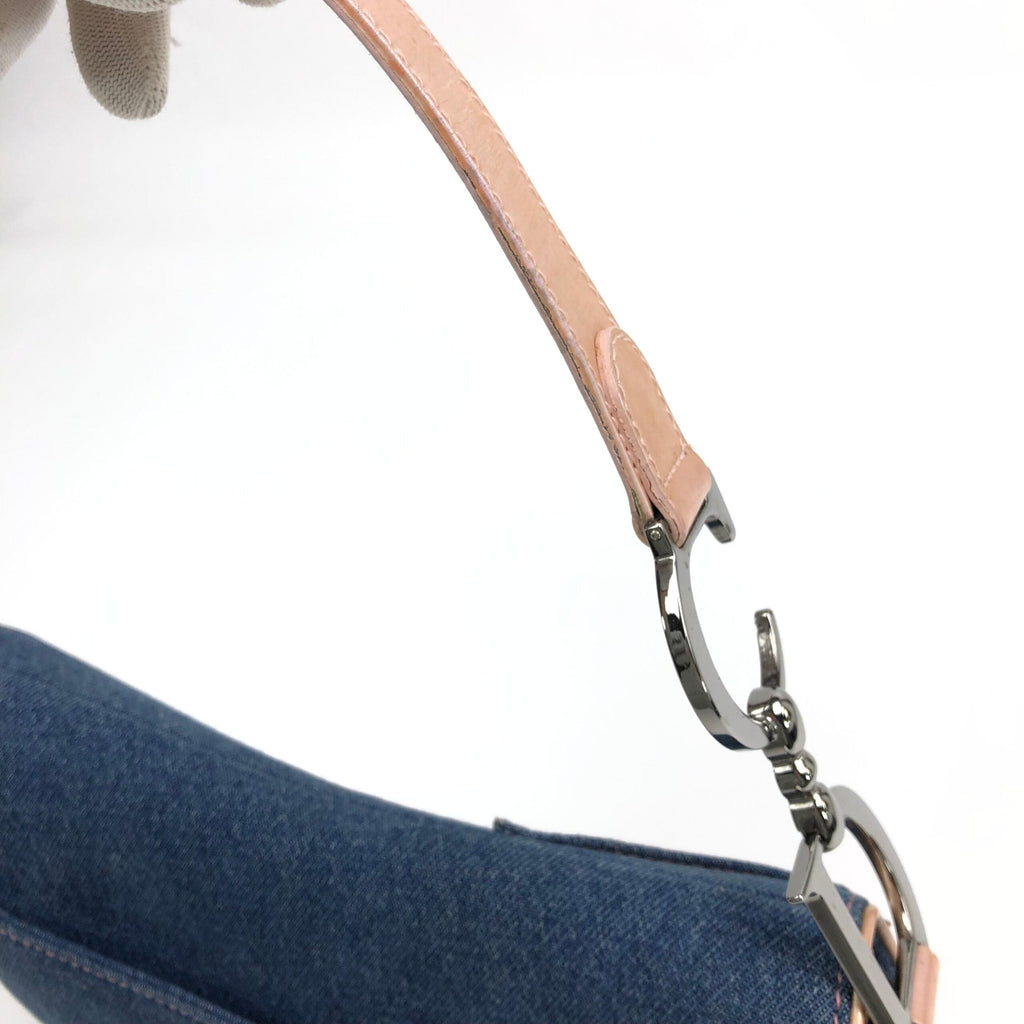 CHRISTIAN DIOR DENIM SADDLE BAG
