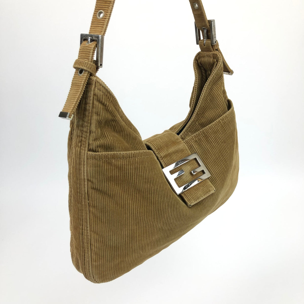 FENDI CORDUROY SHOULDER BAG