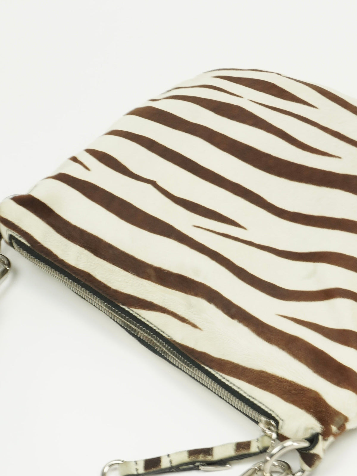 PRADA ZEBRA PRINT CAVALLINO HOBO BAG