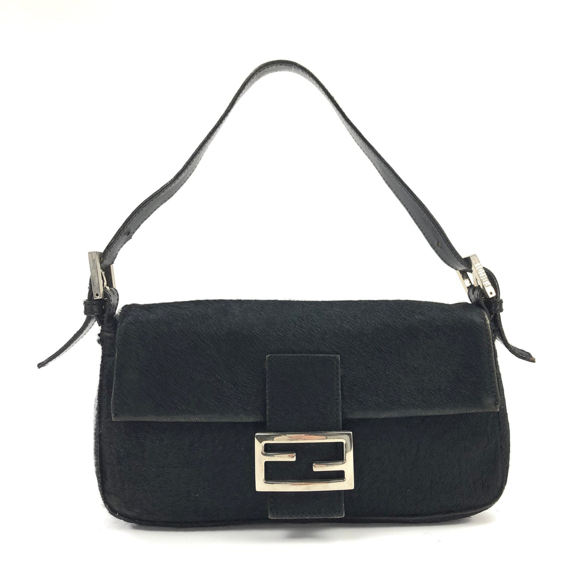 FENDI CALF HAIR BAGUETTE BAG