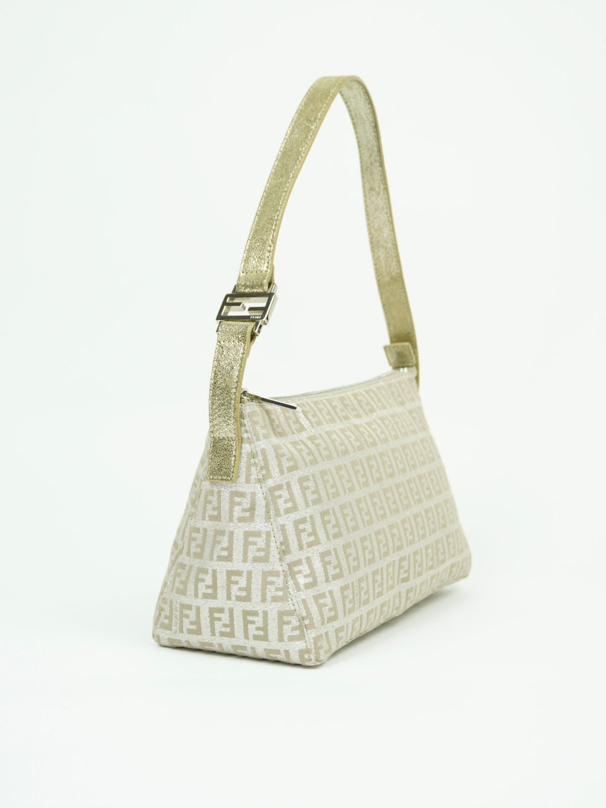 FENDI ZUCCA SHIMMER SHOULDER BAG