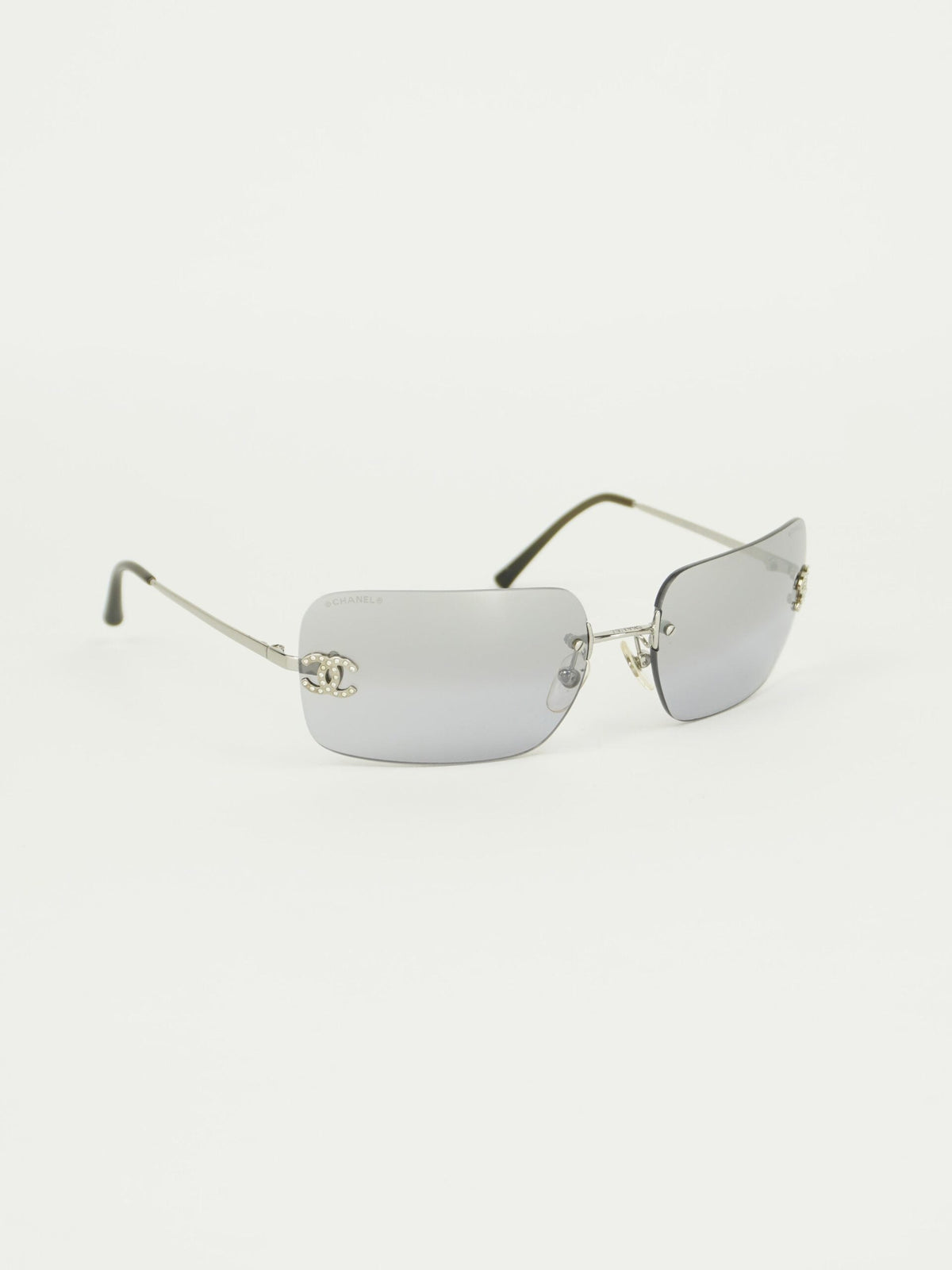 CHANEL RIMLESS RHINESTONE SUNGLASSES