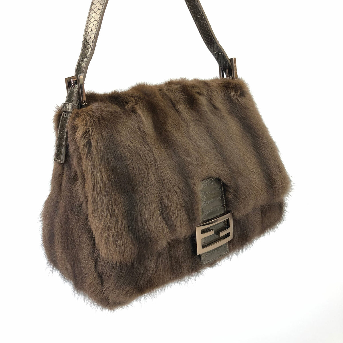FENDI MINK FUR MAMA BAGUETTE BAG