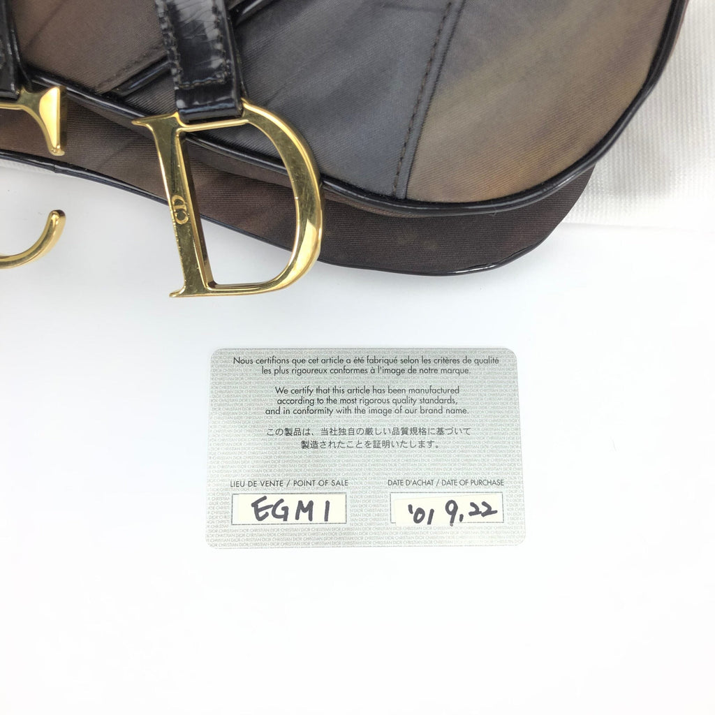 CHRISTIAN DIOR WATER COLOUR DOUBLE SADDLE BAG