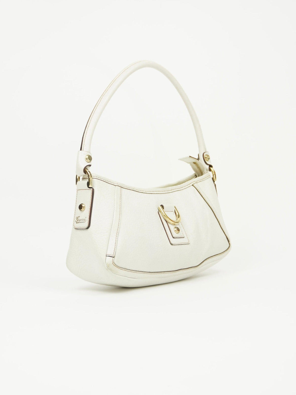 GUCCI LEATHER D RING BAG